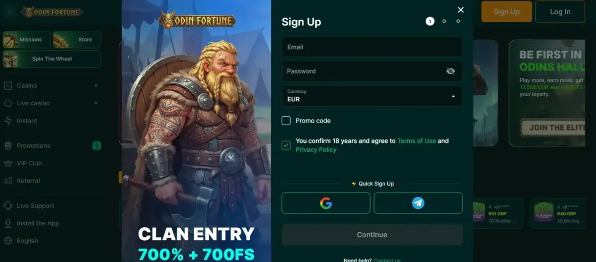 OdinFortune Screenshot 2